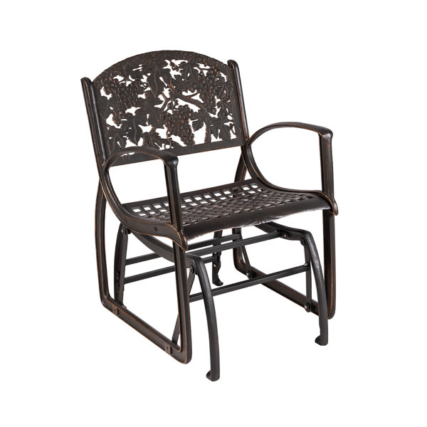 Red Barrel Studio® Chakong Iron Outdoor Glider Chair Wayfair